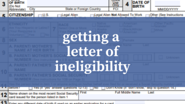 letter of ineligibilityの取得方法｜ソーシャルセキュリティーナンバー（SSN）がないことの証明書をもらうには。